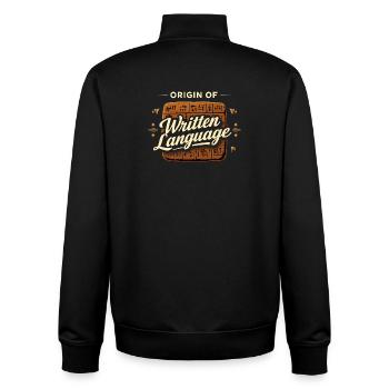 Mésopotamie ancienne, Sumérien - Sweat zippé unisexe en coton bio Stanley/Stella - noir - Dos - AI Model Male 185 light (185cm)