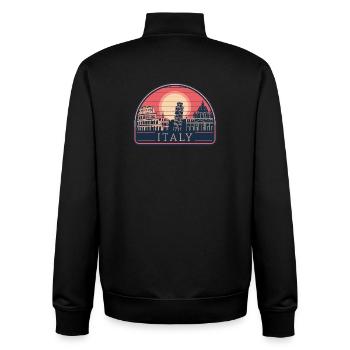 Italien Reiseziele Sonnenuntergang Kunst - Unisex Organic Zip Sweatshirt von Stanley/Stella - Schwarz - Hinten - AI Model Male 185 light (185cm)