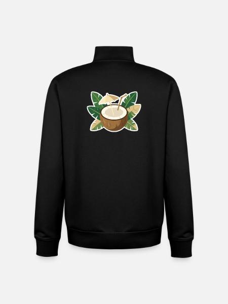 Coconut Island Cooler - Unisex Organic Zip Sweatshirt by Stanley/Stella - black