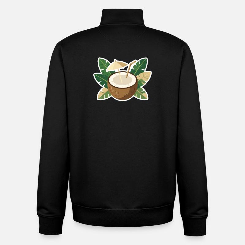 Refroidisseur de l’île Coconut - Sweat zippé unisexe en coton bio Stanley/Stella - noir