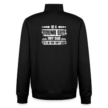 Be a sound guy Sound Engineer - Unisex Organic Zip Sweatshirt by Stanley/Stella - black - Back - AI Model Male 185 light (185cm)