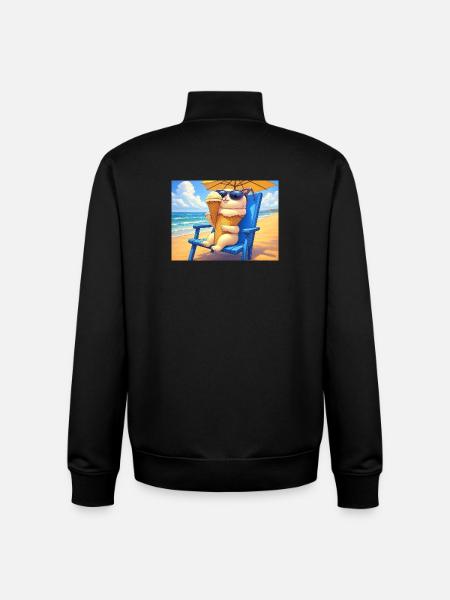 Strand Bunny Eiscreme Sonnenbrille - Unisex Organic Zip Sweatshirt by Stanley/Stella - black