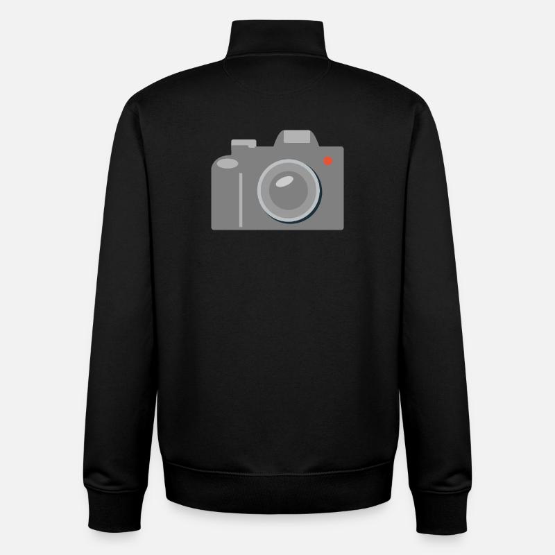 Kamera Icon Grafik Grau - Unisex Organic Zip Sweatshirt von Stanley/Stella - Schwarz
