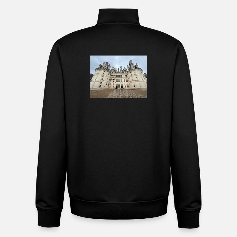 Chateau de Chambord - Sweat zippé unisexe en coton bio Stanley/Stella - noir