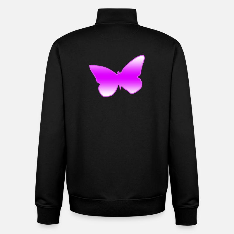 Schmetterling - Unisex Organic Zip Sweatshirt von Stanley/Stella - Schwarz