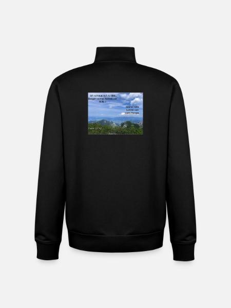 Bergblick Psalm Vertrauen - Unisex Organic Zip Sweatshirt von Stanley/Stella - Schwarz