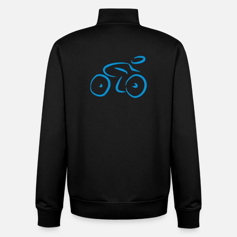 2541614 14906110 bicyclette - Sweat zippé unisexe en coton bio Stanley/Stella - noir