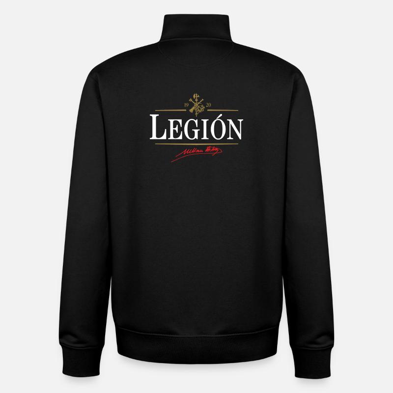 Legion (dark) - Sweat zippé unisexe en coton bio Stanley/Stella - noir