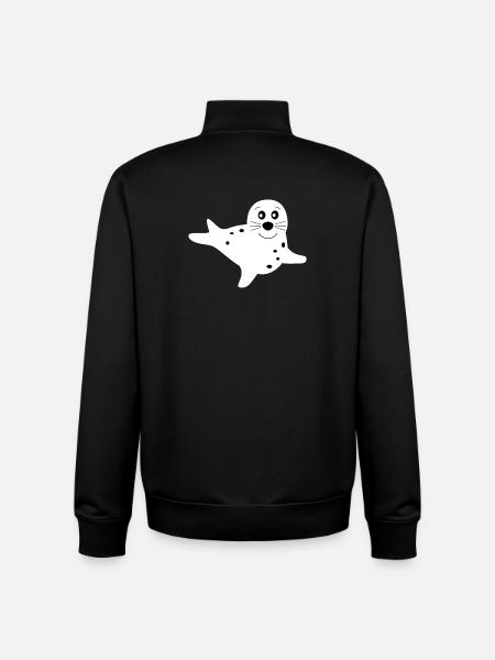 sæl hvide sæler sæler dyr - Stanley/Stella unisex sweatshirt med lynlås i økologisk - sort