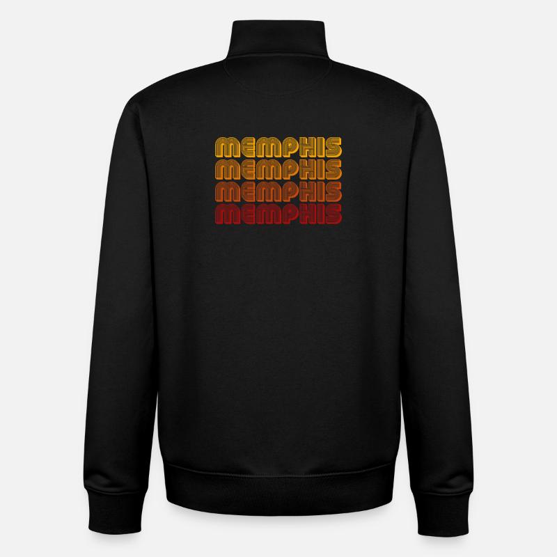 Memphis Gradient Block Pattern - Unisex Organic Zip Sweatshirt von Stanley/Stella - Schwarz