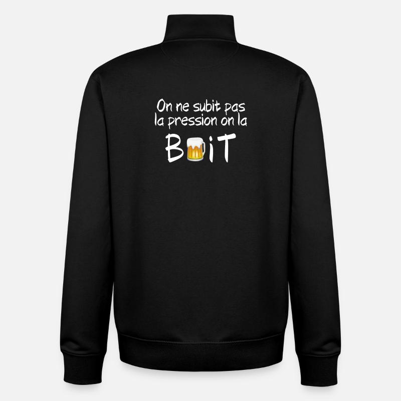 bière, apéritif, apéro - Sweat zippé unisexe en coton bio Stanley/Stella - noir