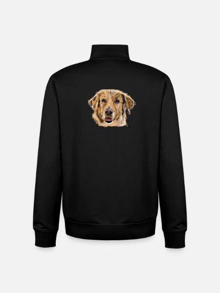 Golden Retrievers - Unisex Organic Zip Sweatshirt by Stanley/Stella - black
