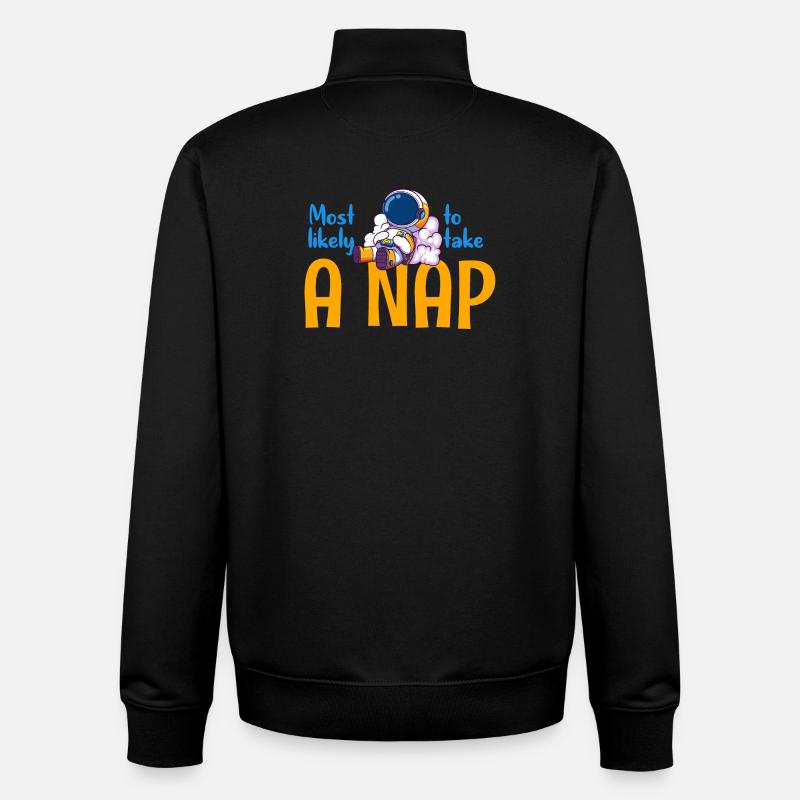 Am ehesten ein Nickerchen machen - Unisex Organic Zip Sweatshirt von Stanley/Stella - Schwarz