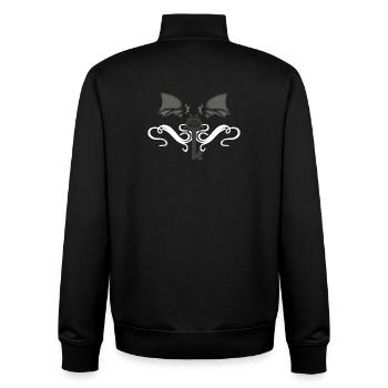 schlüssel, dämonenflügel, goth, Fantasy Outfits - Unisex Organic Zip Sweatshirt von Stanley/Stella - Schwarz - Hinten - AI Model Male 185 light (185cm)