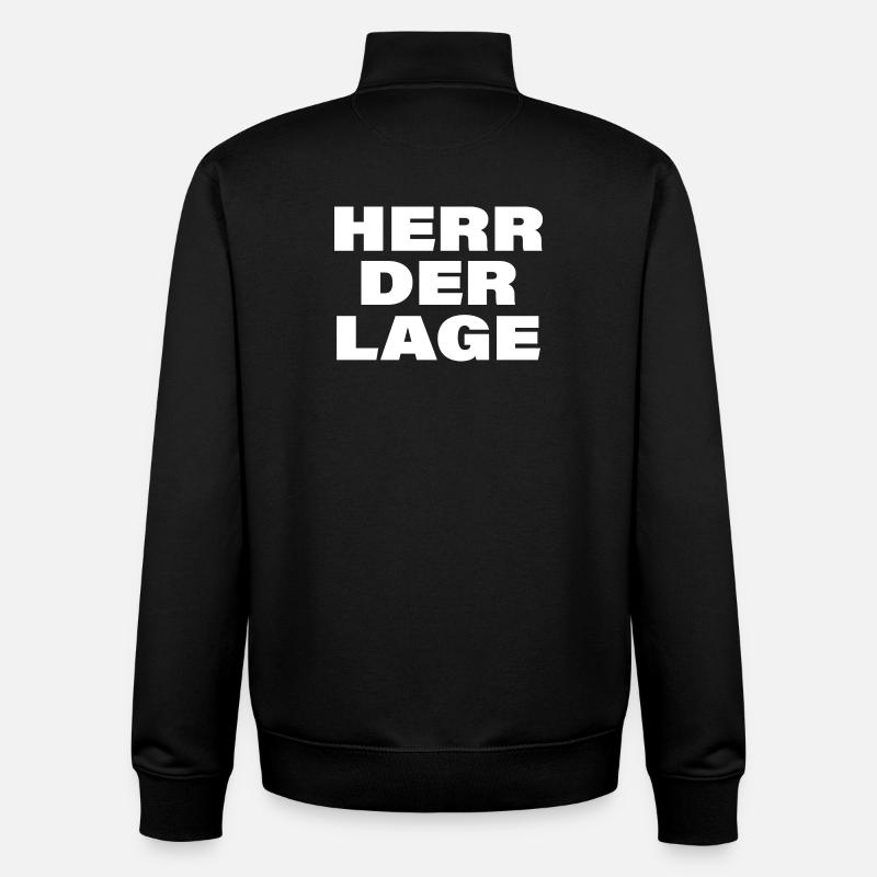 HERR DER LAGE - Unisex Organic Zip Sweatshirt von Stanley/Stella - Schwarz