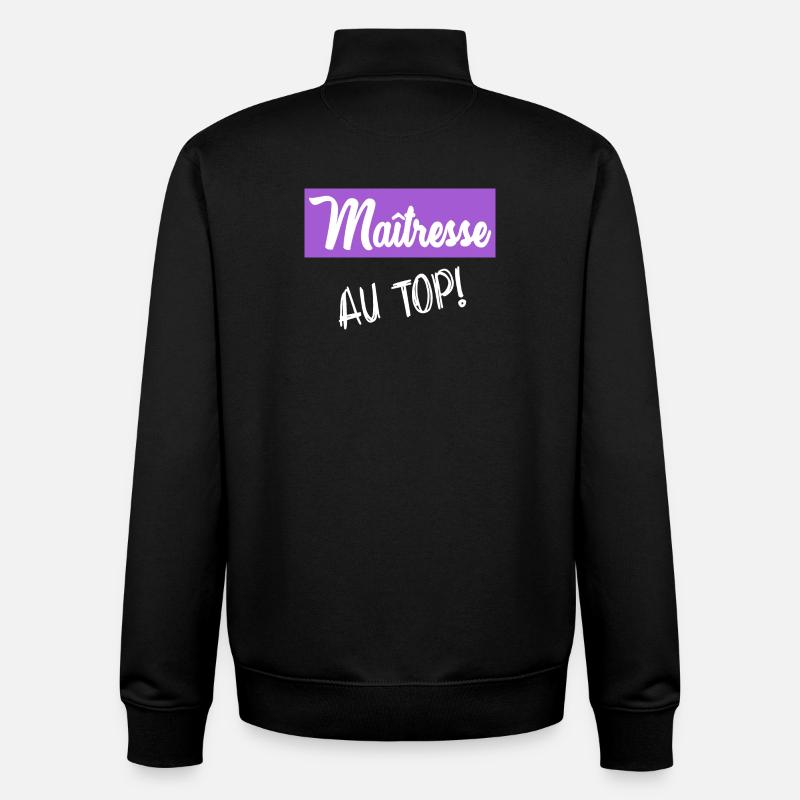 DANKE, HERRIN - Unisex Organic Zip Sweatshirt von Stanley/Stella - Schwarz
