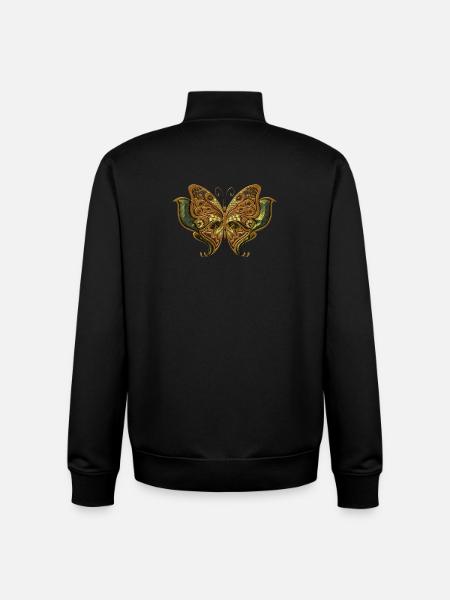 Stunning elegant butterfly. - Unisex Organic Zip Sweatshirt by Stanley/Stella - black