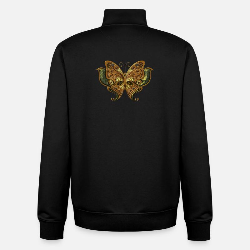 Superbe papillon élégant. - Sweat zippé unisexe en coton bio Stanley/Stella - noir