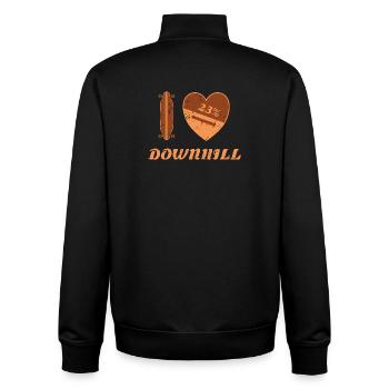 Downhill Skater - Unisex Organic Zip Sweatshirt by Stanley/Stella - black - Back - AI Model Male 185 light (185cm)