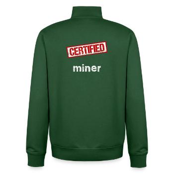 Bergarbeiter - Unisex Organic Zip Sweatshirt von Stanley/Stella - Flaschengrün - Hinten - AI Model Male 185 dark (185cm)