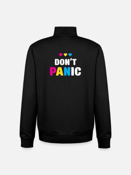 LGBT Pride Month - Don't Panic - Unisex Organic Zip Sweatshirt by Stanley/Stella - black
