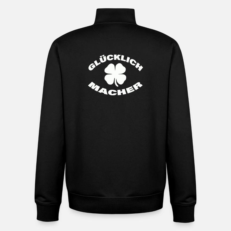 GLÜCKLICHMACHER - Unisex Organic Zip Sweatshirt von Stanley/Stella - Schwarz