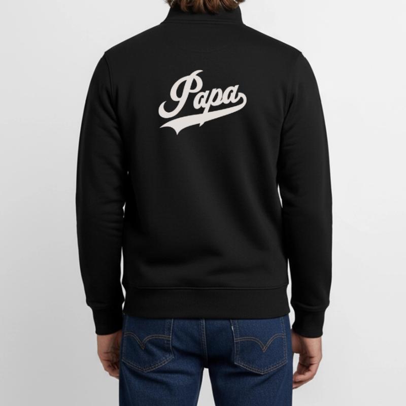 Script classique de Papa Sweat zippé unisexe en coton bio Stanley/Stella