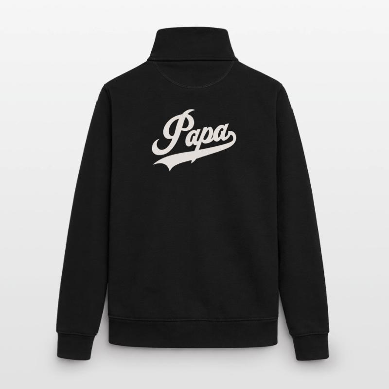 Script classique de Papa Sweat zippé unisexe en coton bio Stanley/Stella