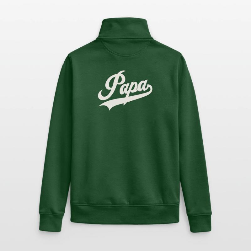 Script classique de Papa Sweat zippé unisexe en coton bio Stanley/Stella