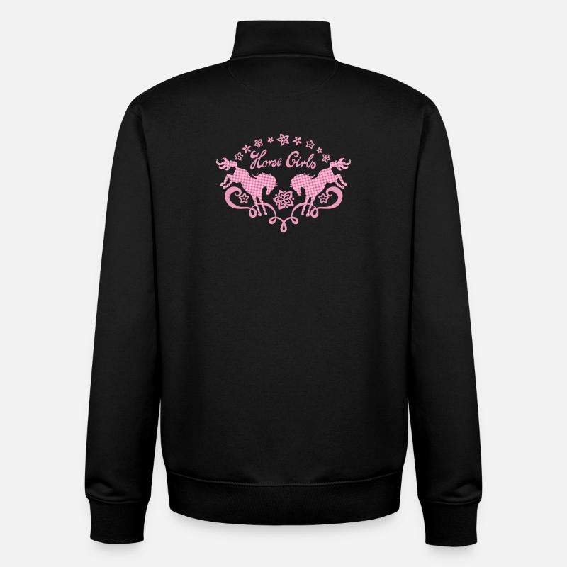 Fille de cheval - Sweat zippé unisexe en coton bio Stanley/Stella - noir