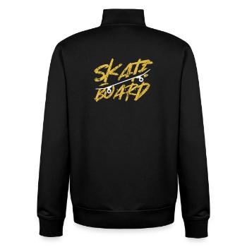 Skateboard Urban Style – Streetwear Look - Unisex Organic Zip Sweatshirt von Stanley/Stella - Schwarz - Hinten - AI Model Male 185 light (185cm)