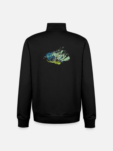 RIKELS Design: Radfahrer 2025 - Unisex Organic Zip Sweatshirt von Stanley/Stella - Schwarz
