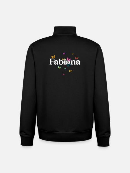 Schöner Mädchenname mit Schmetterlingen FABIANA - Unisex Organic Zip Sweatshirt von Stanley/Stella - Schwarz