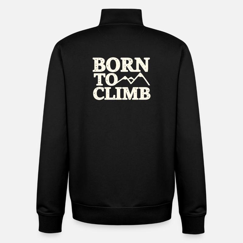 mountain range hiker - Unisex Organic Zip Sweatshirt by Stanley/Stella - black