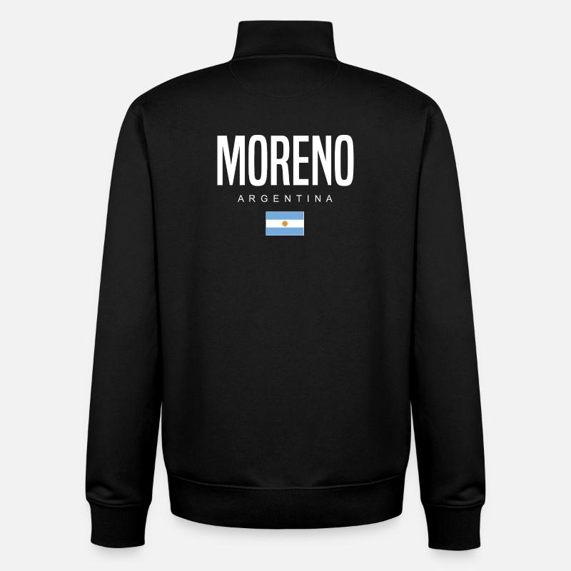 Moreno Argentine Argentin - Sweat zippé unisexe en coton bio Stanley/Stella - noir