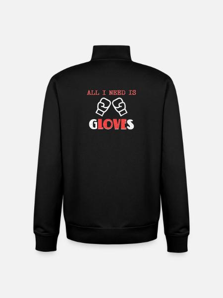 Bold Boxing Gloves Illustration Design - Unisex Organic Zip Sweatshirt by Stanley/Stella - black