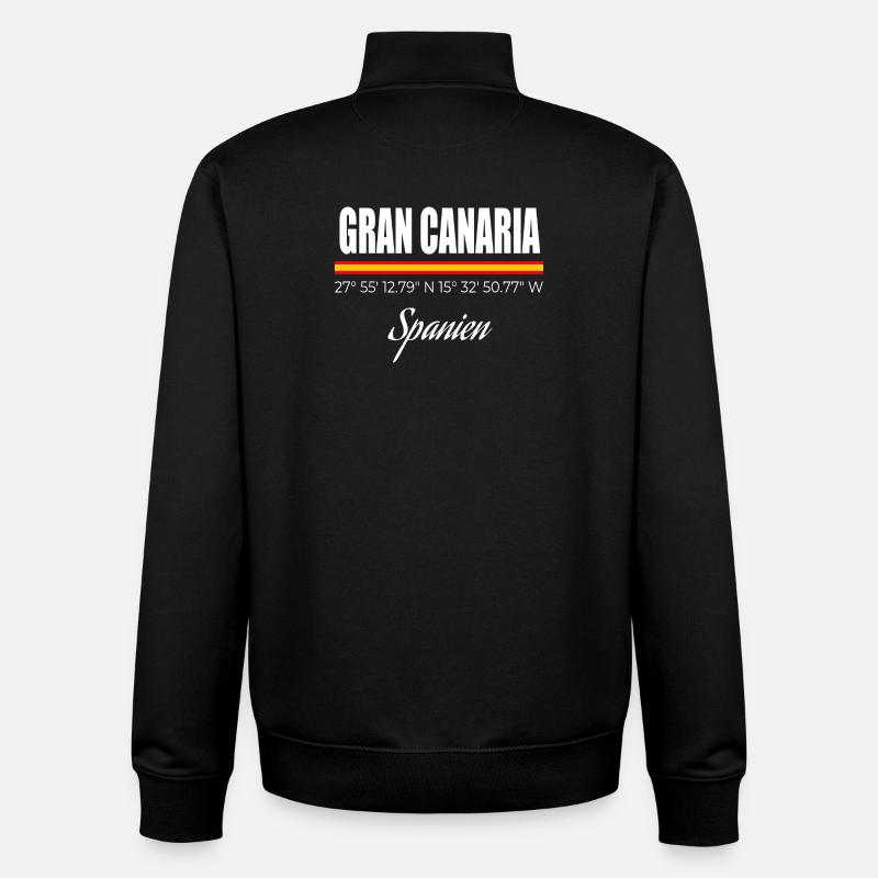 Gran Canaria - Sweat zippé unisexe en coton bio Stanley/Stella - noir