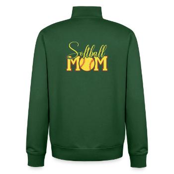 Softball Mom Ball Crest - Sweat zippé unisexe en coton bio Stanley/Stella - vert bouteille - Dos - AI Model Male 185 dark (185cm)