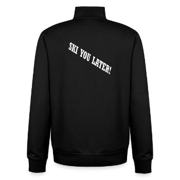 SKI YOU LATER – Lustiger Ski Spruch - Unisex Organic Zip Sweatshirt von Stanley/Stella - Schwarz - Hinten - AI Model Male 185 light (185cm)