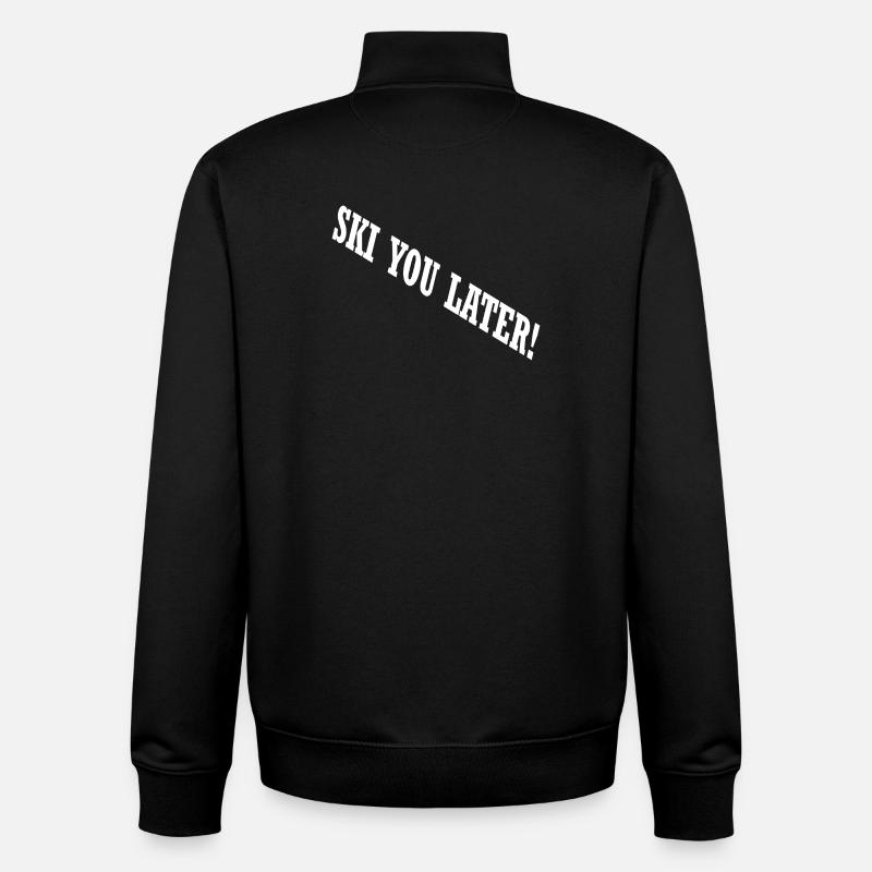 SKI YOU LATER – Lustiger Ski Spruch - Unisex Organic Zip Sweatshirt von Stanley/Stella - Schwarz