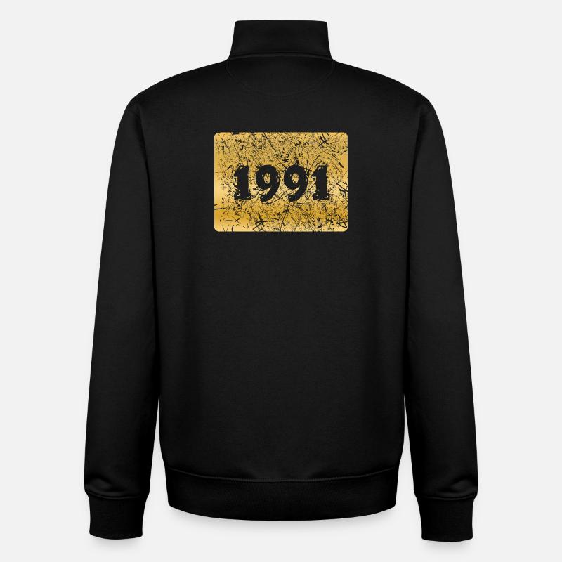 Numéro 1991 - Sweat zippé unisexe en coton bio Stanley/Stella - noir