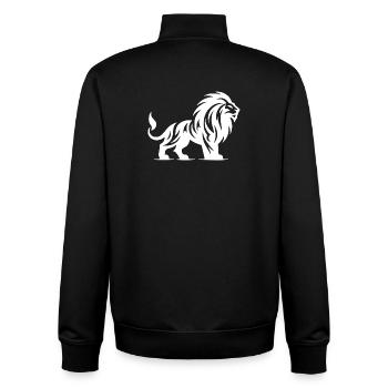 Lion tribal à la crinière - Sweat zippé unisexe en coton bio Stanley/Stella - noir - Dos - AI Model Male 185 light (185cm)