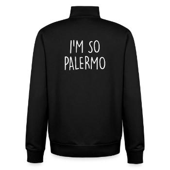 Palermo Italy Italien - Unisex Organic Zip Sweatshirt von Stanley/Stella - Schwarz - Hinten - AI Model Male 185 light (185cm)