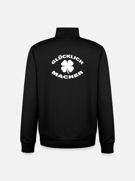 HAPPINESS MAKER - Unisex Organic Zip Sweatshirt by Stanley/Stella - black