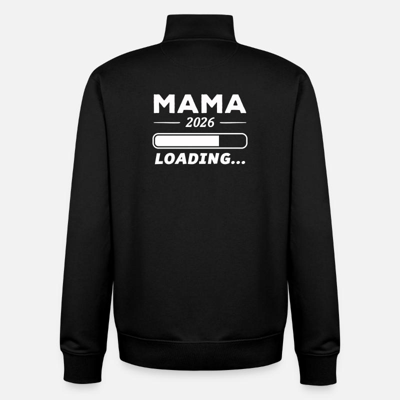 Mama 2026 Loading... - Unisex Organic Zip Sweatshirt von Stanley/Stella - Schwarz