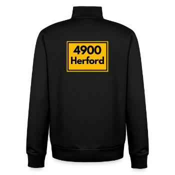 ANCIEN CODE POSTAL 4900 HERFORD OSTWESTFALEN - Sweat zippé unisexe en coton bio Stanley/Stella - noir - Dos - AI Model Male 185 light (185cm)