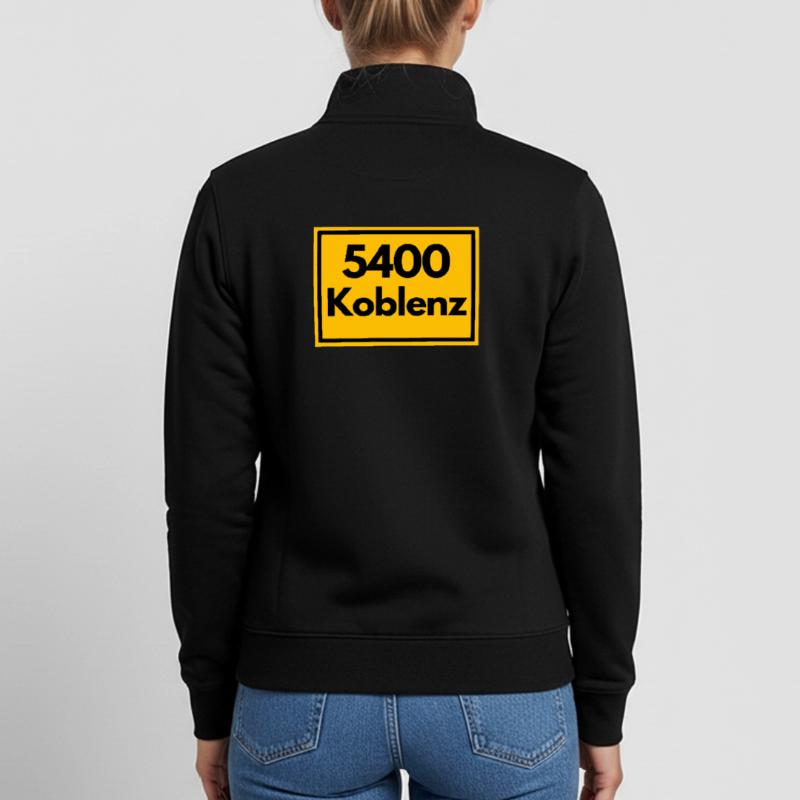 OLD POSTCODE POSTCODE RETRO 5400 KOBLENZ GERMAN Unisex Organic Zip Sweatshirt by Stanley/Stella