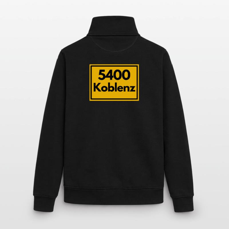 OLD POSTCODE POSTCODE RETRO 5400 KOBLENZ GERMAN Unisex Organic Zip Sweatshirt by Stanley/Stella