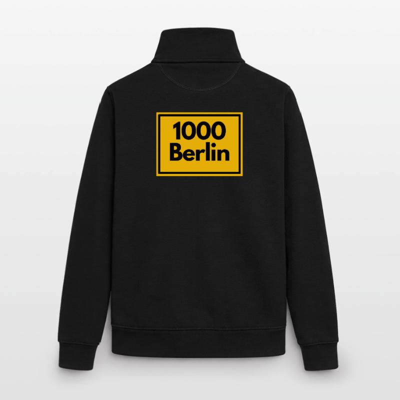 OLD POSTCODE POSTCODE RETRO 1000 BERLIN CAPITAL Unisex Organic Zip Sweatshirt by Stanley/Stella