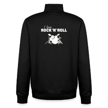 Rock & Roll - Sweat zippé unisexe en coton bio Stanley/Stella - noir - Dos - AI Model Male 185 light (185cm)